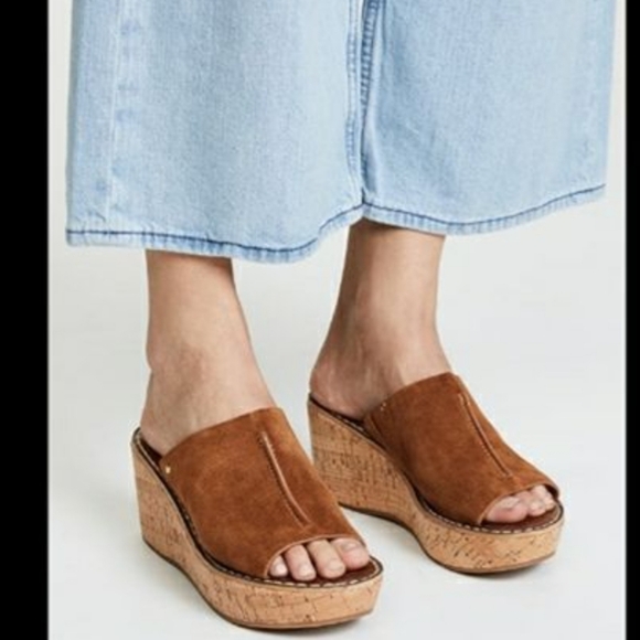 Sam Edelman Suede Ranger Wedge Sandals Size 9 - Picture 16 of 16